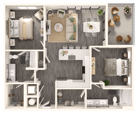 a floor plan of a 1 bedroom apartment at the windsor court apartments in philadelphia at Link Apartments NoDa 36th, Charlotte North Carolina
